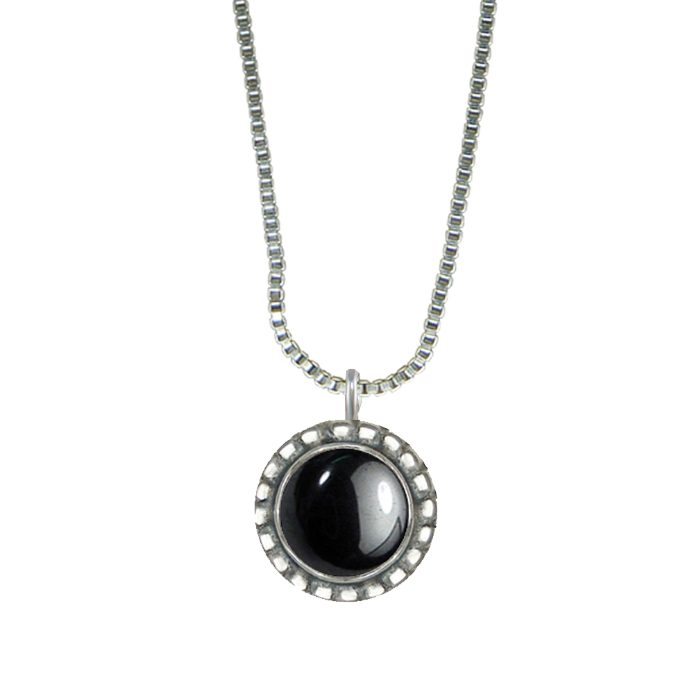 Sterling Silver Little Hematite Pendant Necklace